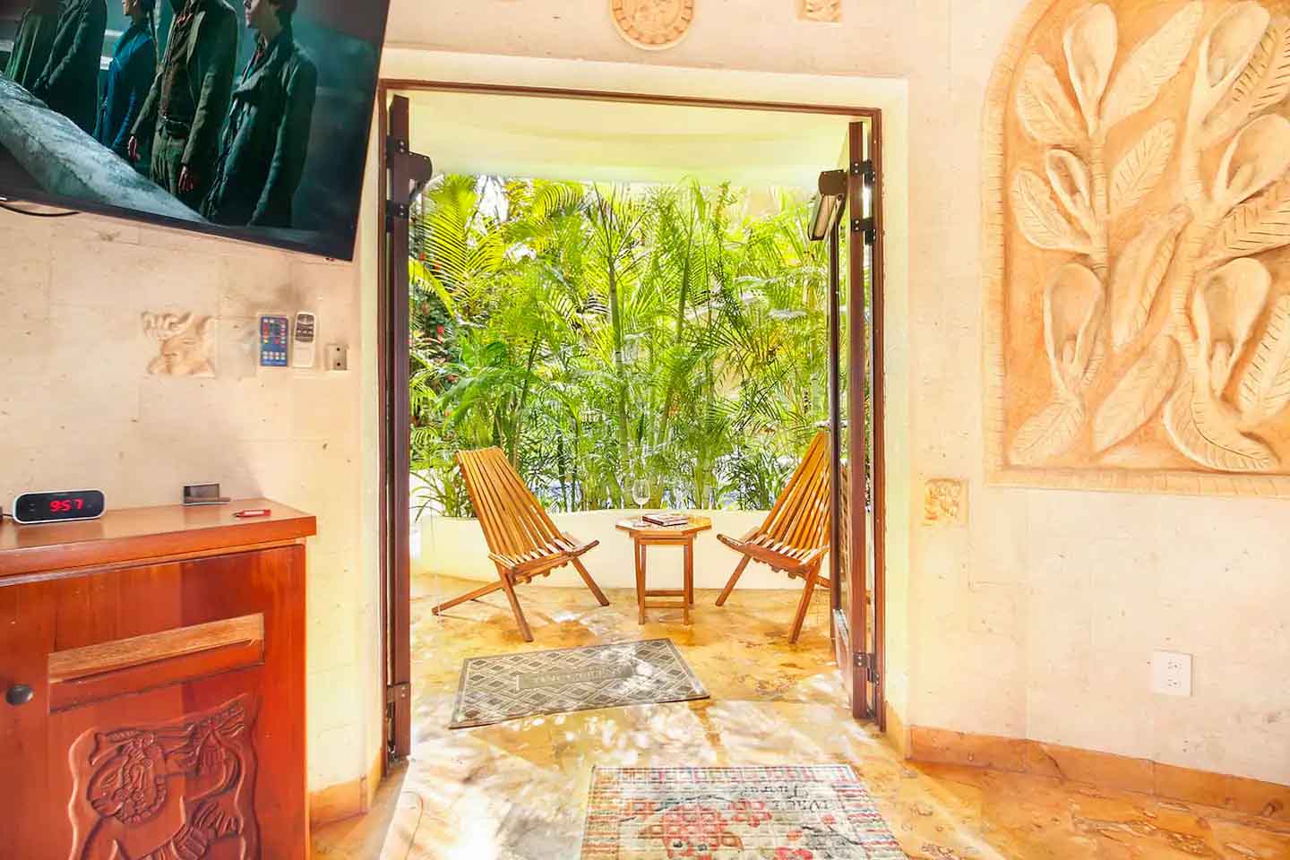 Bathroom in Condo 103 with contemporary fixtures and clean design